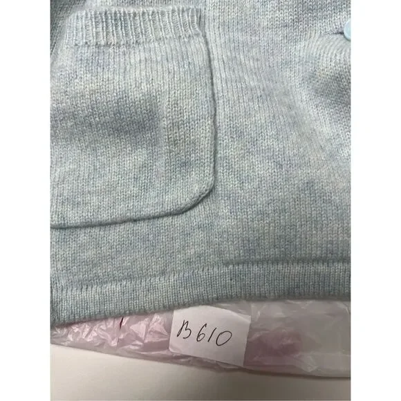CASHMERE COLLECTION Knit Cardigan Women's Size XL Button Long Sleeve Light Blue - Picture 11 of 11